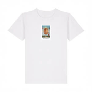 T-shirt Bianca Bambino Santo Pasticciotto Santino Fronte