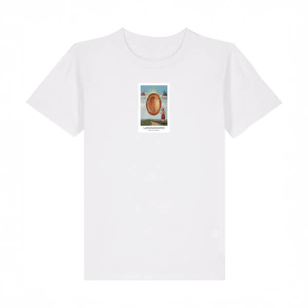 T-shirt Bianca Bambino Santo Pasticciotto Santino Fronte