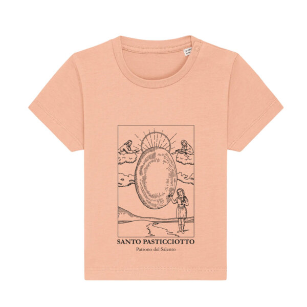 T-shirt Pesca Neonato Santo Pasticciotto Disegno Fronte